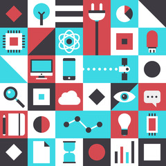 Modern technology flat pattern