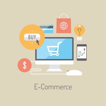 E-commerce flat illustration concept
