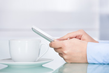 Businesswoman Holding Digital Tablet