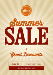 Vintage Summer Sale Poster
