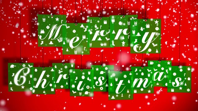 Merry Christmas with snow