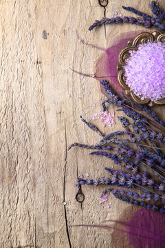 lavender and salt spa background