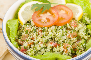 Tabbouleh - Arabic salad made with bulghur wheat