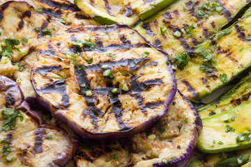 Grilled Eggplant and Zucchini Salad