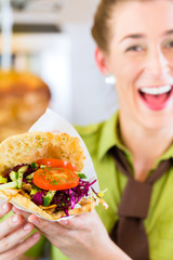Kebab - hot Doner with fresh ingredients