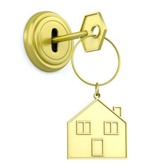 Key in the keyhole - House concept