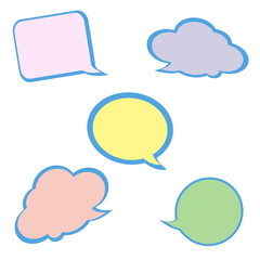 Set of colorful speech bubbles.