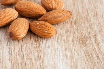 Almonds close up