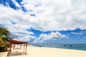 Beach resort on a sunny day