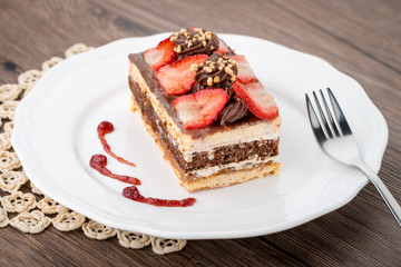 Chocolate strawberry cake