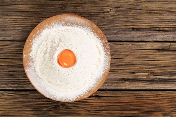 Egg yolk and flour