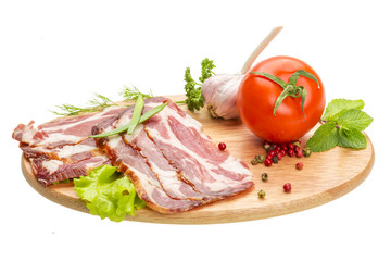 Bacon with vegetables