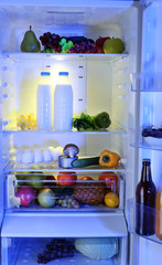 Refrigerator full of food