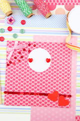 Beautiful hand made post card and scrapbooking elements