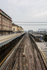Fototapeta na wymiar Bologna central station platforms, Italy
