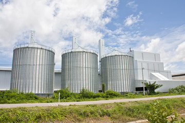Industry and blue sky.