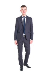 young handsome man in a classic suit