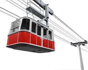 Red Cable Car © nerthuz