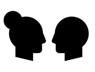 Woman and man vector profiles