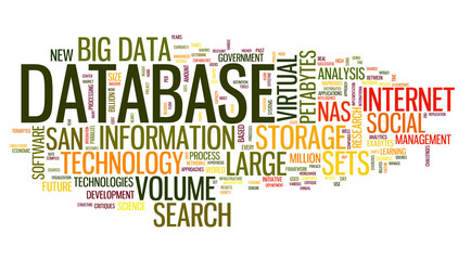 Database concept in word cloud