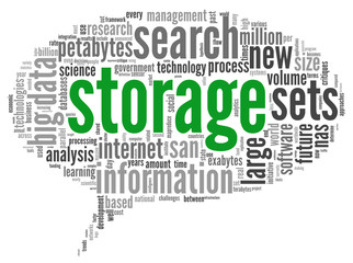 Storage concept in word cloud