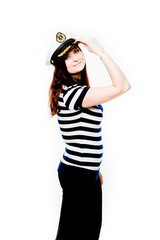 young and beautiful woman tourist