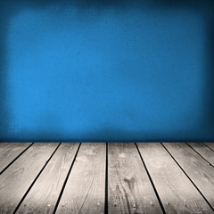 blue painted old wooden wall