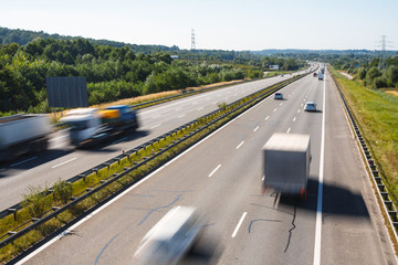 traffic on a highway