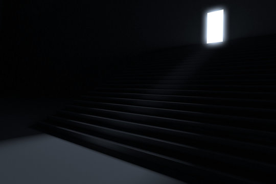 Steps Leading To Light In The Darkness