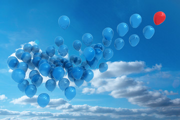 Balloons in the sky