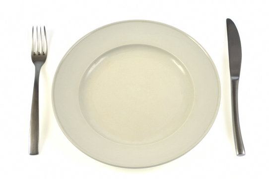 Assiette et couverts