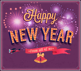 Fototapeta premium New year typographic design.