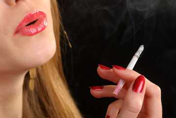 Woman with cigarette