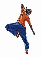 hip hop acrobatic break dancer breakdancing young man jumping si