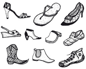 Doodle Men And Women's Shoes Set