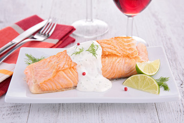 salmon and cream