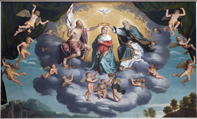 Verona - Coronation of Virgin Mary scene