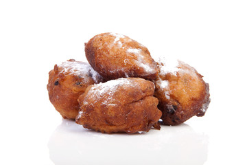 Four Dutch donut also known as oliebollen
