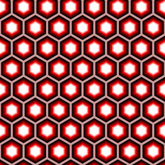 Design seamless hexagon geometric pattern. Colorful trellis back