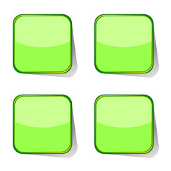 stickers green vector illustration