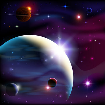 Planets and space.