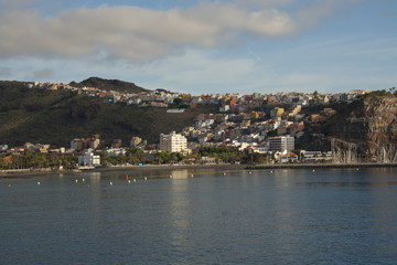 Fototapeta na wymiar San Sebastian de La Gomera, view from the ocean