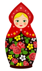Russian tradition matryoshka dolls in vector