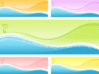 Abstract wavy banner backgrounds. To see the other vector wavy background illustrations , please check Abstract Wavy Backgrounds collection.