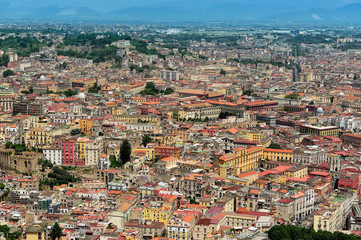 aerial view of Naples, Italy