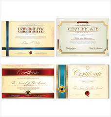 Certificate template, set