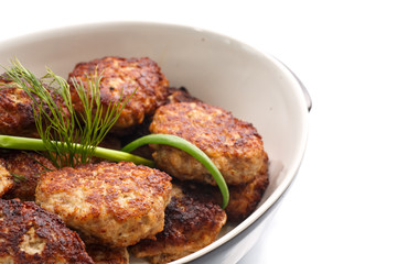 fried meatballs with herbs