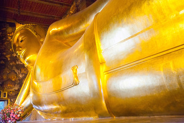 Buddha gold statue in Wat Pho, Bangkok