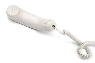 White telephone handset