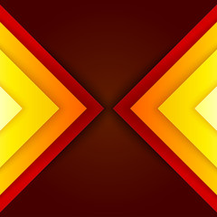 Abstract red and orange triangle shapes background